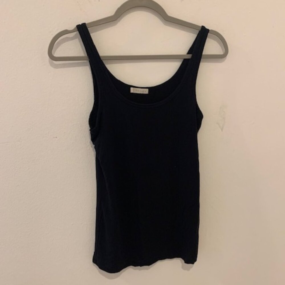 hinge soft black tank top size medium